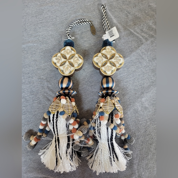 Two MacKenzie-Childs Cobblestone Beaded Tassels - Picture 3 of 11